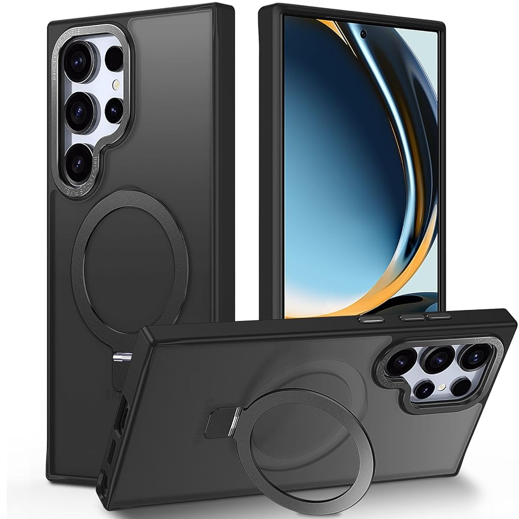 ZORBES® Compatible with Samsung Galaxy Matte Phone Case for Samsung Galaxy S25 Ultra 2 in 1 TPU Bumper Case with Folding Magnetic Ring Grip Phone Stand Support Wireless Charging ZORBES® Compatible with Samsung Galaxy Matte Phone Case for Samsung Galaxy S25 Ultra 2 in 1 TPU Bumper Case with Folding Magnetic Ring Grip Phone Stand Support Wireless Charging